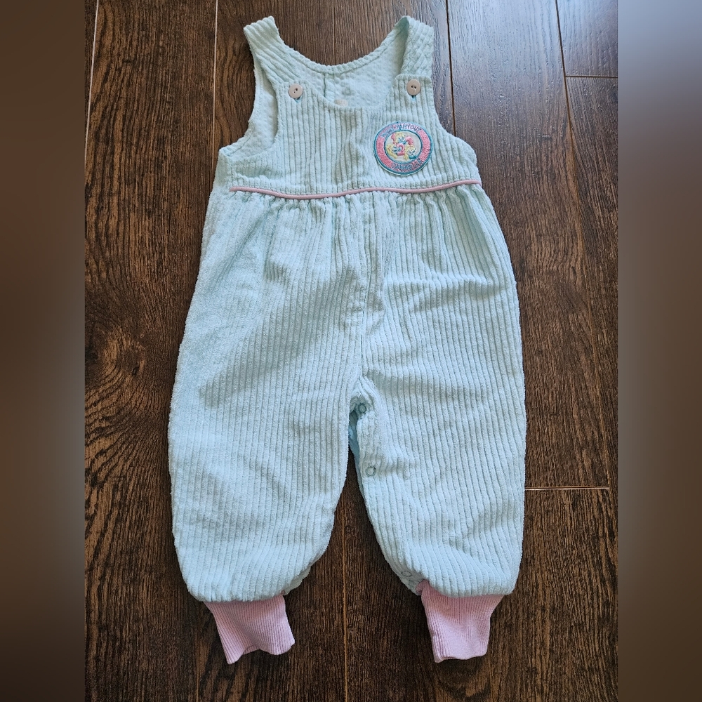 Rare Vintage PASSE PARTOUT 18M Kids Light Blue Overalls